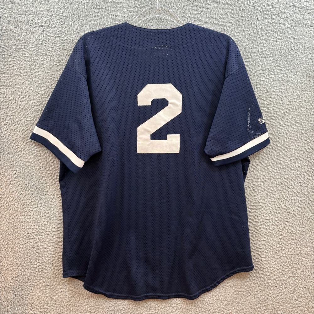 Vintage New York Yankees Jersey Mens Large Derek Jeter Stitched Made In USA 90s - Picture 10 of 11